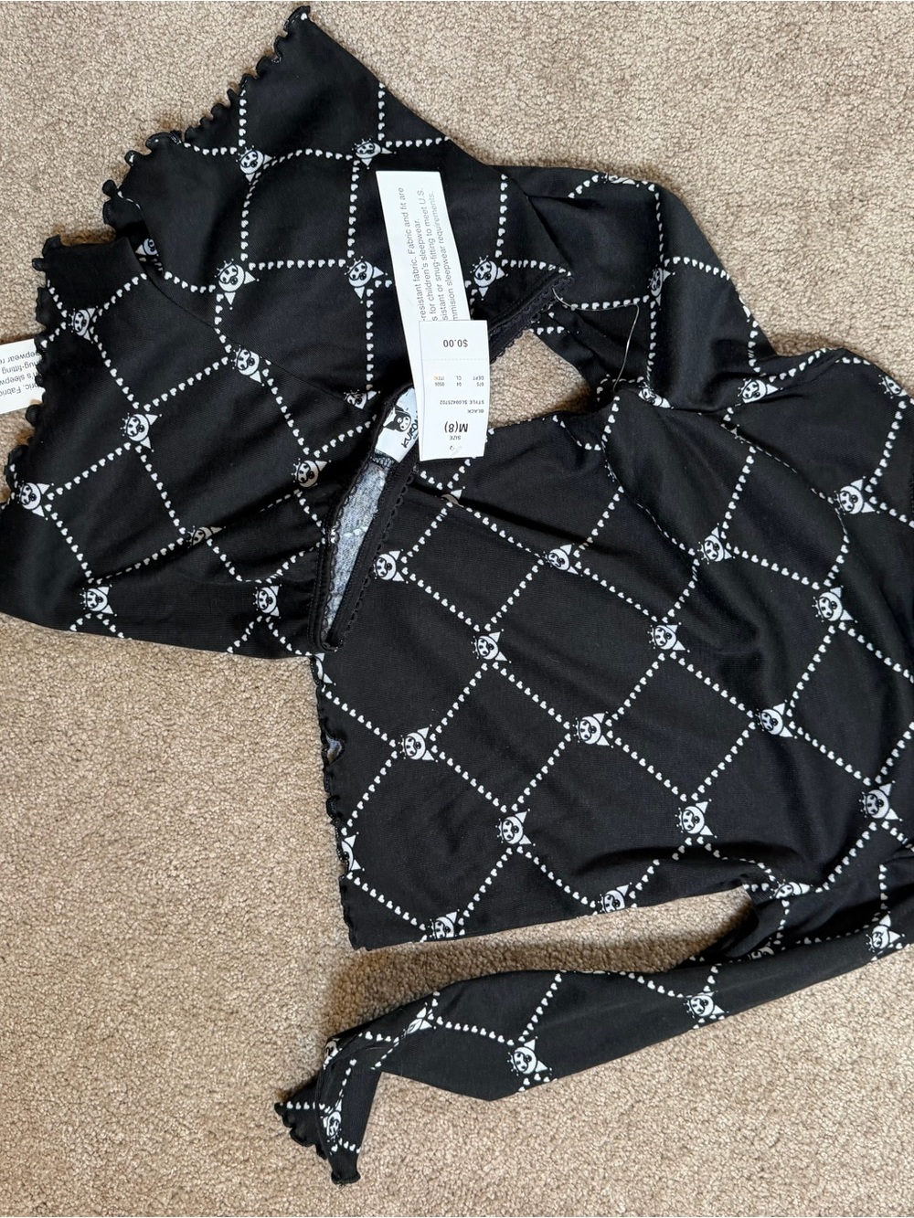 NWT Kids Sanrio Kuromi Pajama Set Size 8 Long Sleeve Top & Shorts - Picture 6 of 6